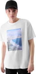 Koszulka męska 4F M2132 biała 4FRSS24TTSHM2132 10S 2XL