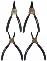 ZESTAW SZCZYPCE DO PIERŚCIENI SEGERA 6'' 160MM 4 ELEMENTY PROSTE WYGIĘTE