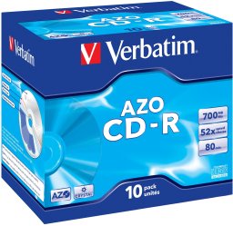Verbatim Verbatim CD-R, 43326, DataLife PLUS, 1-pack, 700MB, 52x, 80min., Crystal, jewel box, Cena za 1 szt
