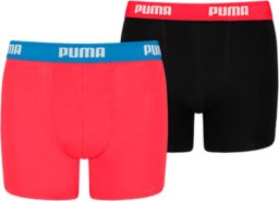 Bokserki dla dzieci Puma Basic Boxer 2P czerwone, czarne 935454 04 140cm