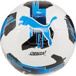Piłka nożna Puma Orbita 6 MS biało-niebieska 84335 05 4