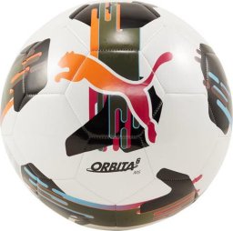 Piłka nożna Puma Orbita 6 MS biało-pomarańczowo-czarna 84335 01 5