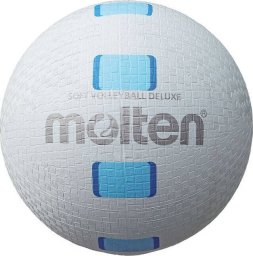 Piłka do siatkówki siatkowa Molten soft volleyball deluxe gumowa biało-niebieska S2Y1550-WC
