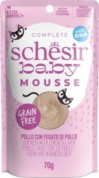 Schesir Baby Mus Karma dla Kociąt Kurczak Wątróbka 70g
