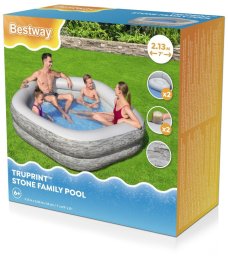 Dmuchany Basen ogrodowy dla rodziny 213x206x53cm BESTWAY + Dmuchane Siedziska + Cup holdery