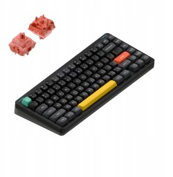 Nuphy - Halo75 v2 Wireless Mechanical Keyboard - Bezprzewodowa Klawiatura Mechaniczna Obsidian Black Raspberry