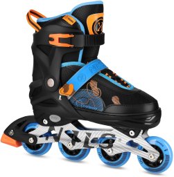 Rolki Nils Extreme NA13808 rekreacyjne regulowane czarno-niebieskie r. 38-41