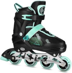 Rolki Nils Extreme NA13808 rekreacyjne regulowane czarno-zielone r. 38-41