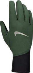 Rękawiczki do biegania męskie Nike Pacer Midweight zielono-czarne N1010535313 L