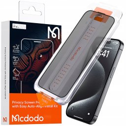 MCDODO EZ PASTE SZKŁO HARTOWANE PRYWATYZUJĄCE SZYBKA DO IPHONE 16 PLUS
