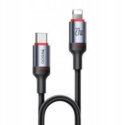 yesido Kabel CA182 27W C/iP 1.2m 3A, BLACK / CZARNY