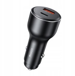 yesido Ład. sam. Y65 118W QC3.0 USB-A+C BLACK / CZARNY