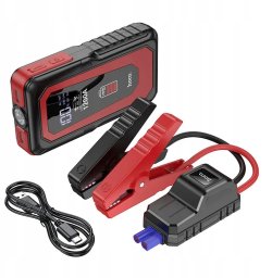HOCO powerbank 10000 mAh z funkcją rozruchu samochodu 2,4A 18W QS3 czarny