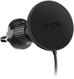 Uchwyt na smartfona z ładowarką infukcyjną SBS TESUPPMAG15WVENT kompatybilny z MagSafe - czarny