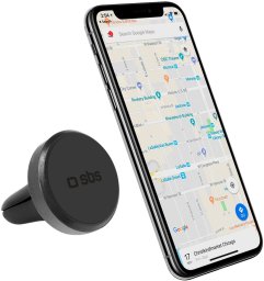 Uchwyt na smartfona SBS TESUPPEASYMAGK kompatybilny z MagSafe, na kratkę nawiewu - czarny
