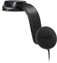 Uchwyt na smartfona z ładowarką indukcyjną SBS TESUPPMAG15W2115W kompatybilny z MagSafe - czarny