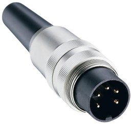 Usorteret Stikhus til kabel 5 polet han, lige med loddeterminaler til max 0,75mm² ledere kabeldiameter 4-6mm IEC 60130-9, IP40 - Pakningsstørrelse: 100 stk.