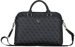 Bag Guess 4G Zipper Pocket Triangle Logo 15" black