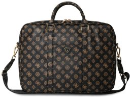 Bag Guess 4G Peony Front Pocket Zipper Triangle Logo 16" black