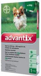  Bayer ADVANTIX SPOT-ON 0.4 ML X 1 DO 4KG PIPETA