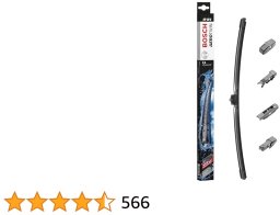 BOSCH frameless car wiper, 475 mm, 4 mounting adapters