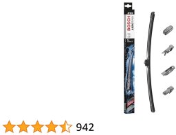 BOSCH frameless car wiper, 450 mm, 4 mounting adapters