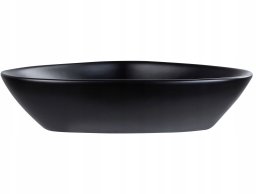 Umywalka Beliani Umywalka nablatowa ceramiczna 60 x 39 cm czarna TIRIG