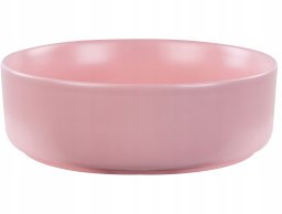 Umywalka Beliani Umywalka nablatowa ceramiczna ⌀ 37 cm różowa GUDAR