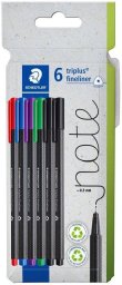 STAEDTLER Fineliner triplus rPP, 6 Stück
