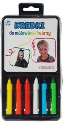 Kredki do malowania twarzy 6 kolorów