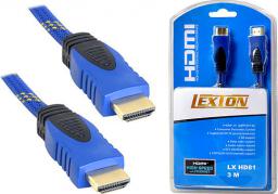Kabel Lexton HDMI - HDMI 3m niebieski (RTV002586)