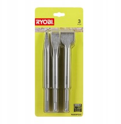 Chisel set RYOBI RAKSPC03, SDS-plus, 3 pcs.