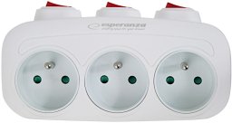 Esperanza ELK307W Rozgałęźnik elektryczny z wyłącznikami i uziemieniem