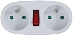 Esperanza ELK306W Esperanza rozgałęźnik elektr. 2 gn. wł. biały