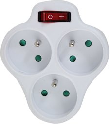 Esperanza ELK304W Esperanza rozgałęźnik elektr. 3 gn. wł. biały