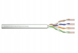 Kabel instalacyjny DIGITUS kat.5e, U/UTP, B2ca, AWG 24/1, LSOH, 500m, szary, szpula