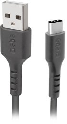 Kabel USB SBS Mobile USB-A - USB-C 1 m Czarny (8018417245923)