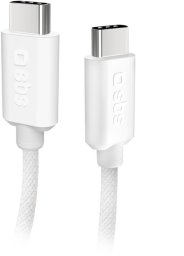 Kabel USB SBS Mobile USB-C - USB-C 1.5 m Biały (8018417439704)