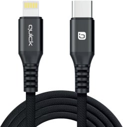 Quick QB-111 Braided Charhing and Data Cable USB-C to Lightning 1.5m