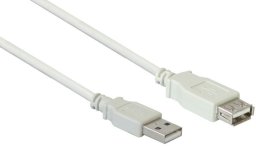 Kabel USB Alcasa USB-A - USB-A 1 m Biały (2511-OF1)