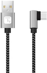 Kabel USB Techly USB-A - USB-C 1 m Czarno-szary (ICOC MU2AC9-010-AL)
