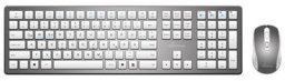 MediaRange Funk-Tastatur und optis. Funk-Maus Set QWERTZ sil