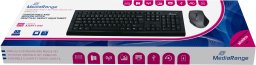Klawiatura + mysz MediaRange Zestaw klawiatur + optymalna 5-przyciskowa mysz bezprzewodowa sw