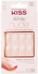 Kiss Salon Acrylic French Nude Sztuczne paznokcie Cashmere (M) 28szt.