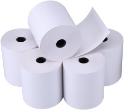 Cash Register Thermal Paper Roll Tape, W: 57mm, L: 37m, bushings 12mm, diameter 57mm, 10pcs./pack.