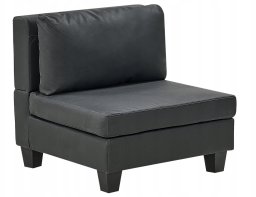 Beliani Moduł 1-osobowy ekoskóra czarny UNSTAD