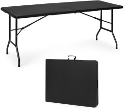 Stół cateringowy 180 cm składany w walizkę czarny ModernHome EDUKAMP