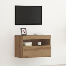 vidaXL Szafka TV Dąb złożony Drewno inżynieryjne Średni Półka dębowa