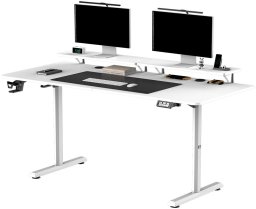 Biurko, elektycznie regulowany, 160X70 cm, 72-117 cm, HIGHLANDER XXL WHITE, bia�y, ULTRADESK