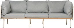 Beliani Sofa ogrodowa dla 3 osób SENISE Metal Szary